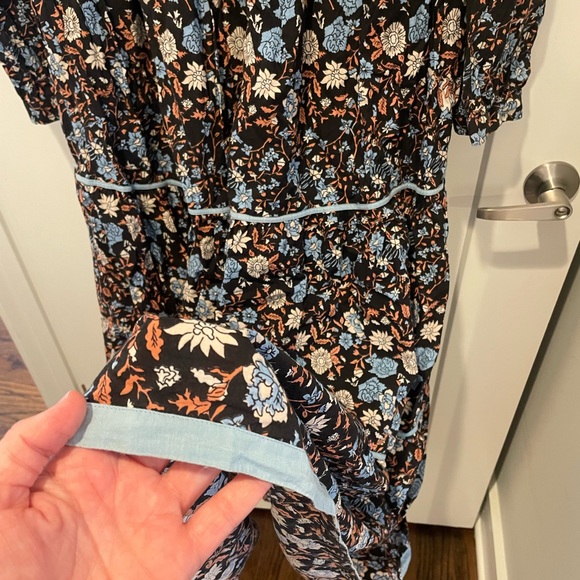 Ro’s Garden caftan cotton maxi dress sundress long sleeve - Picture 2 of 8